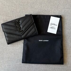 Saint Laurent Textured Black Wallet